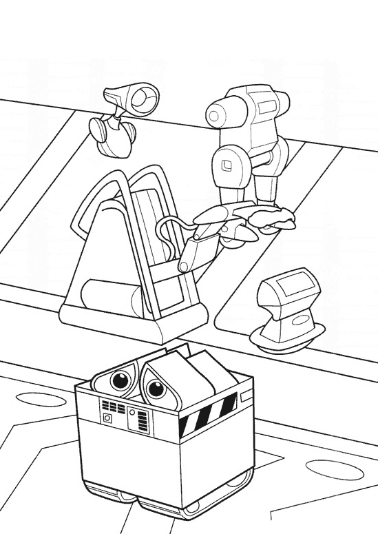 Dessin à colorier: Wall-E (Films d'animation) #132137 - Coloriages à Imprimer Gratuits