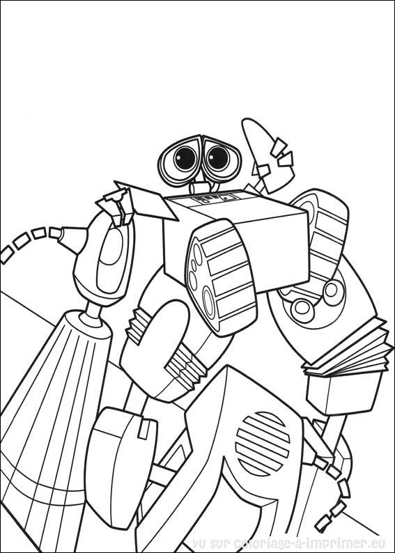 Dessin à colorier: Wall-E (Films d'animation) #132184 - Coloriages à Imprimer Gratuits