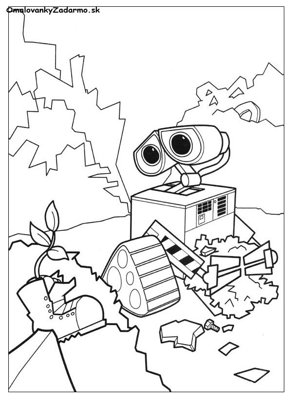 Dessin à colorier: Wall-E (Films d'animation) #132189 - Coloriages à Imprimer Gratuits