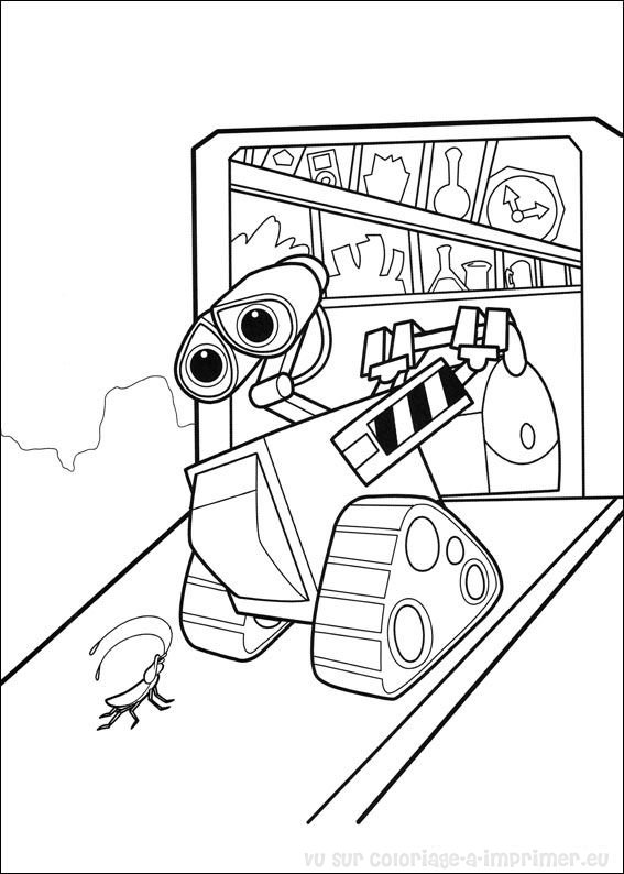 Dessin à colorier: Wall-E (Films d'animation) #132213 - Coloriages à Imprimer Gratuits