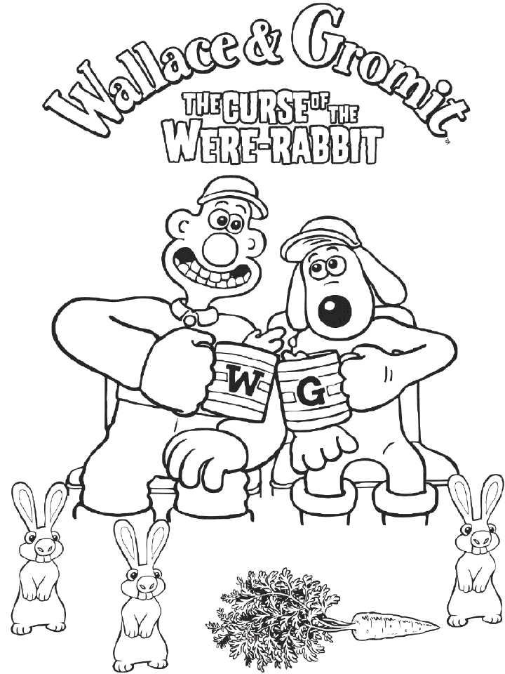 Dessin à colorier: Wallace et Gromit (Films d'animation) #133460 - Coloriages à Imprimer Gratuits