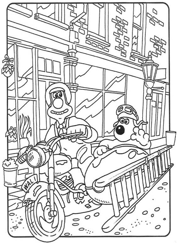 Dessin à colorier: Wallace et Gromit (Films d'animation) #133465 - Coloriages à Imprimer Gratuits