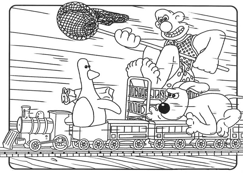 Dessin à colorier: Wallace et Gromit (Films d'animation) #133466 - Coloriages à Imprimer Gratuits
