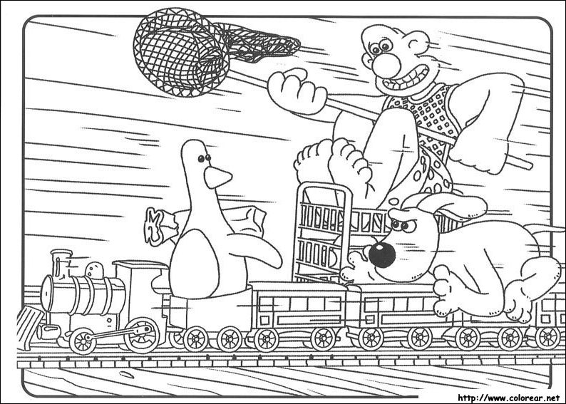 Dessin à colorier: Wallace et Gromit (Films d'animation) #133478 - Coloriages à Imprimer Gratuits