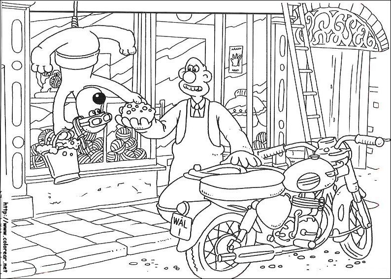 Dessin à colorier: Wallace et Gromit (Films d'animation) #133479 - Coloriages à Imprimer Gratuits