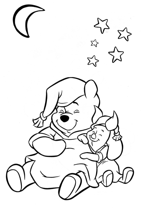 Dessin à colorier: Winnie l'Ourson (Films d'animation) #28650 - Coloriages à Imprimer Gratuits