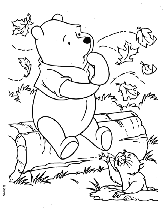 Dessin à colorier: Winnie l'Ourson (Films d'animation) #28651 - Coloriages à Imprimer Gratuits
