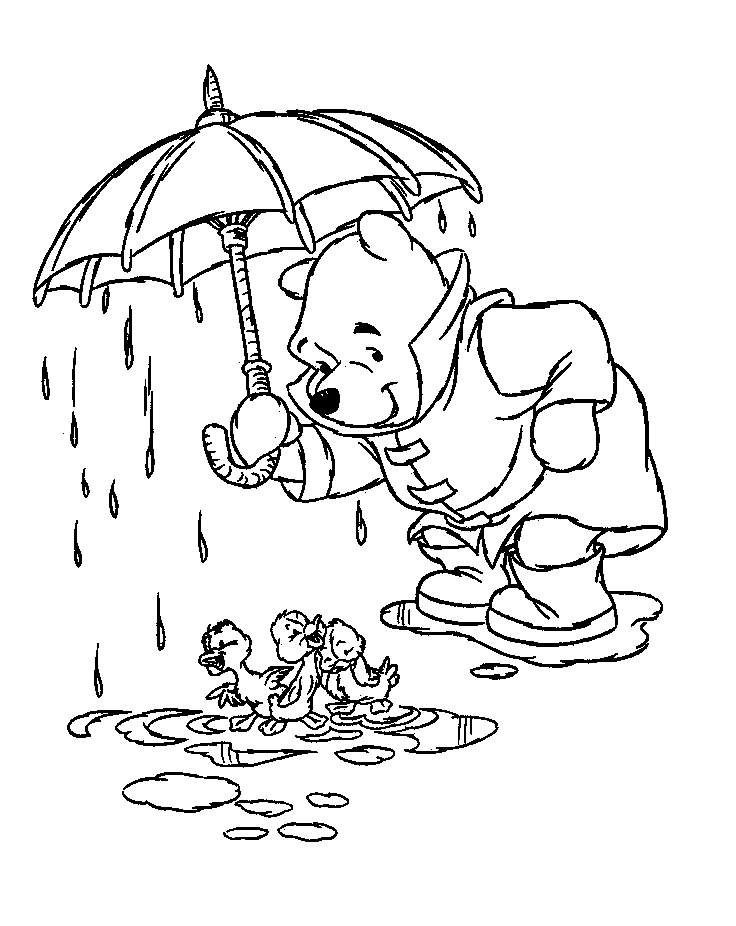 Dessin à colorier: Winnie l'Ourson (Films d'animation) #28662 - Coloriages à Imprimer Gratuits