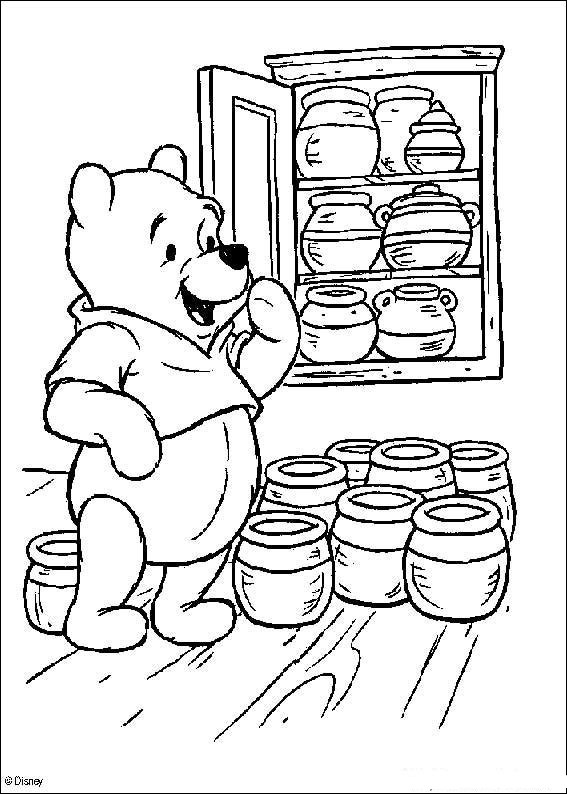 Dessin à colorier: Winnie l'Ourson (Films d'animation) #28665 - Coloriages à Imprimer Gratuits
