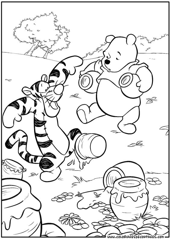 Dessin à colorier: Winnie l'Ourson (Films d'animation) #28675 - Coloriages à Imprimer Gratuits