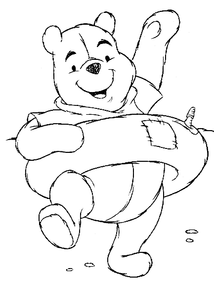 Dessin à colorier: Winnie l'Ourson (Films d'animation) #28677 - Coloriages à Imprimer Gratuits