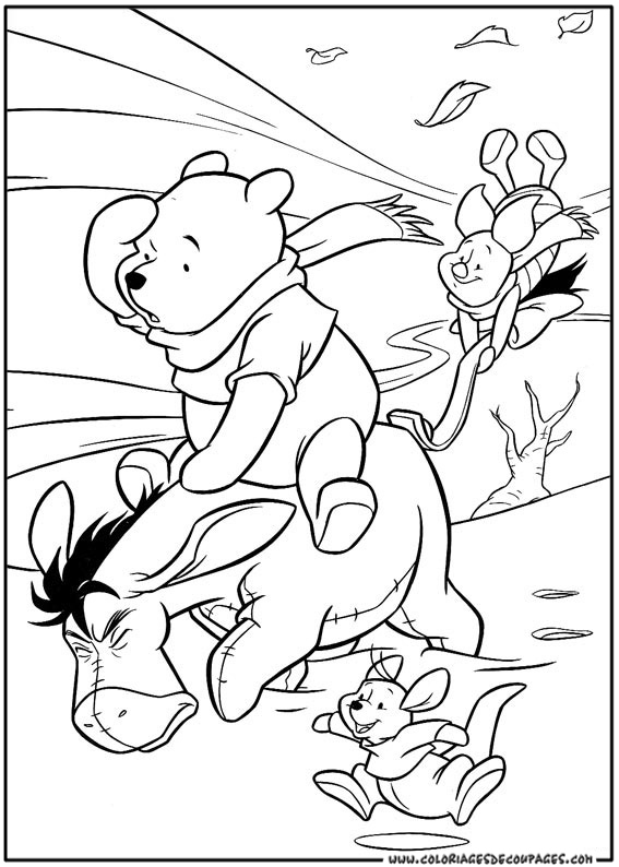 Dessin à colorier: Winnie l'Ourson (Films d'animation) #28680 - Coloriages à Imprimer Gratuits