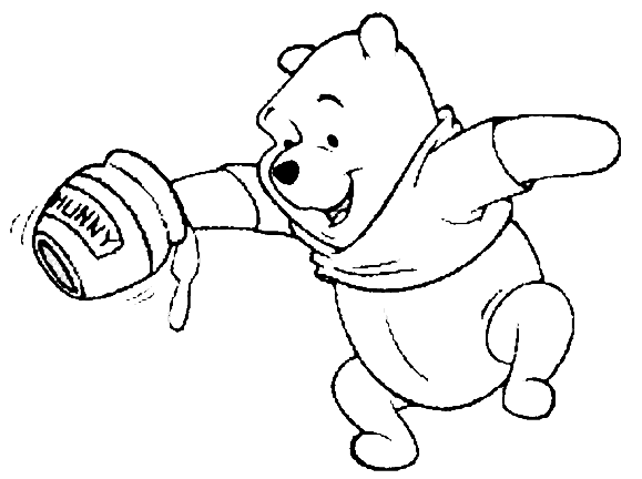 Dessin à colorier: Winnie l'Ourson (Films d'animation) #28687 - Coloriages à Imprimer Gratuits