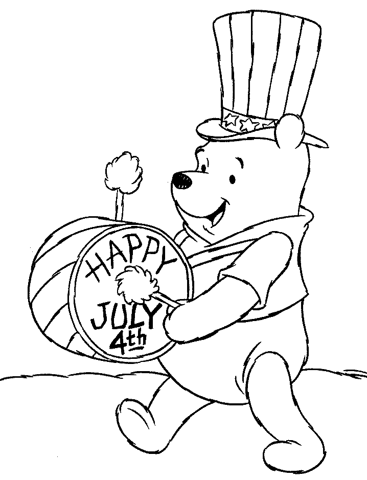 Dessin à colorier: Winnie l'Ourson (Films d'animation) #28691 - Coloriages à Imprimer Gratuits