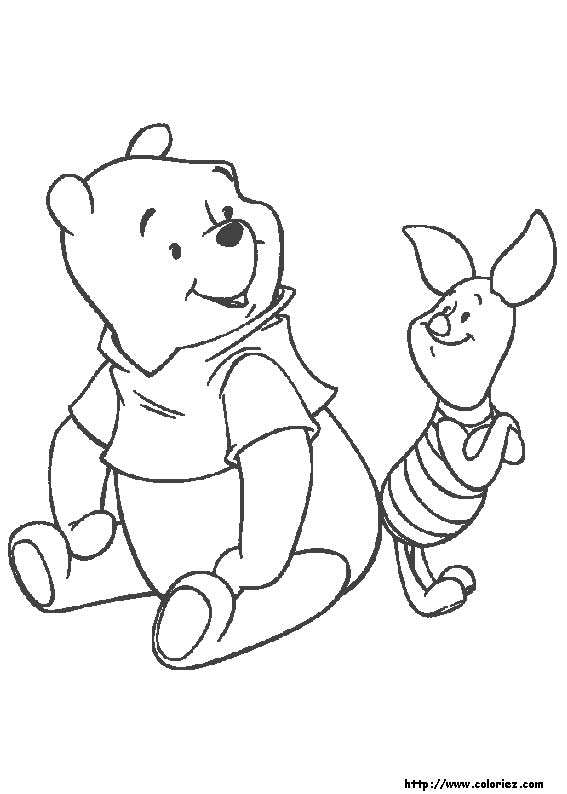 Dessin à colorier: Winnie l'Ourson (Films d'animation) #28700 - Coloriages à Imprimer Gratuits