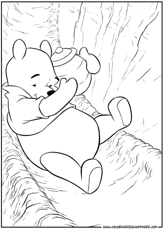 Dessin à colorier: Winnie l'Ourson (Films d'animation) #28701 - Coloriages à Imprimer Gratuits