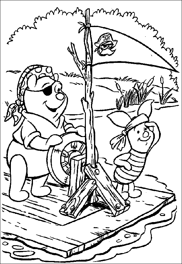 Dessin à colorier: Winnie l'Ourson (Films d'animation) #28702 - Coloriages à Imprimer Gratuits