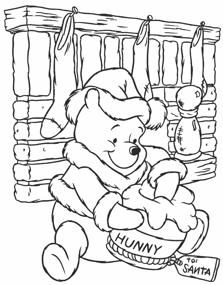 Dessin à colorier: Winnie l'Ourson (Films d'animation) #28706 - Coloriages à Imprimer Gratuits