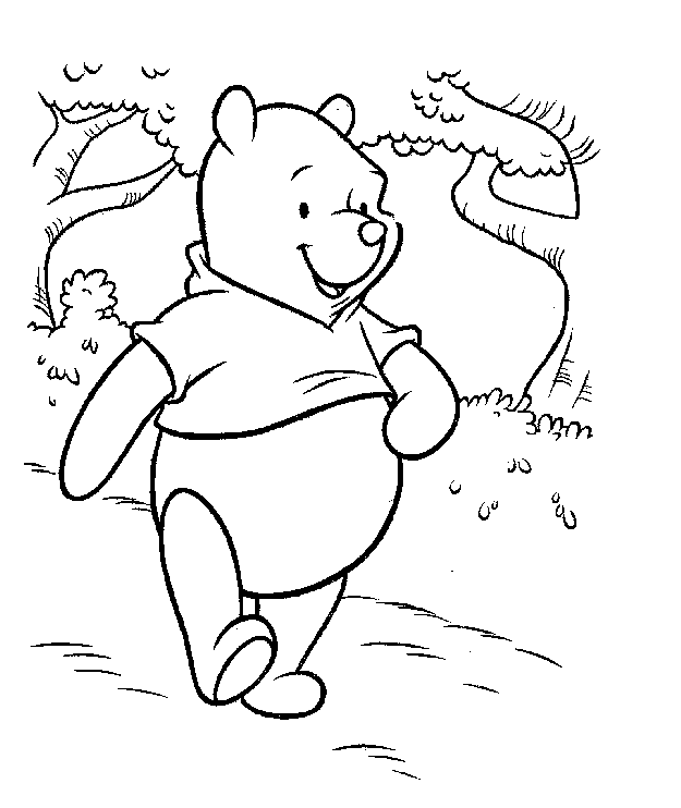 Dessin à colorier: Winnie l'Ourson (Films d'animation) #28709 - Coloriages à Imprimer Gratuits