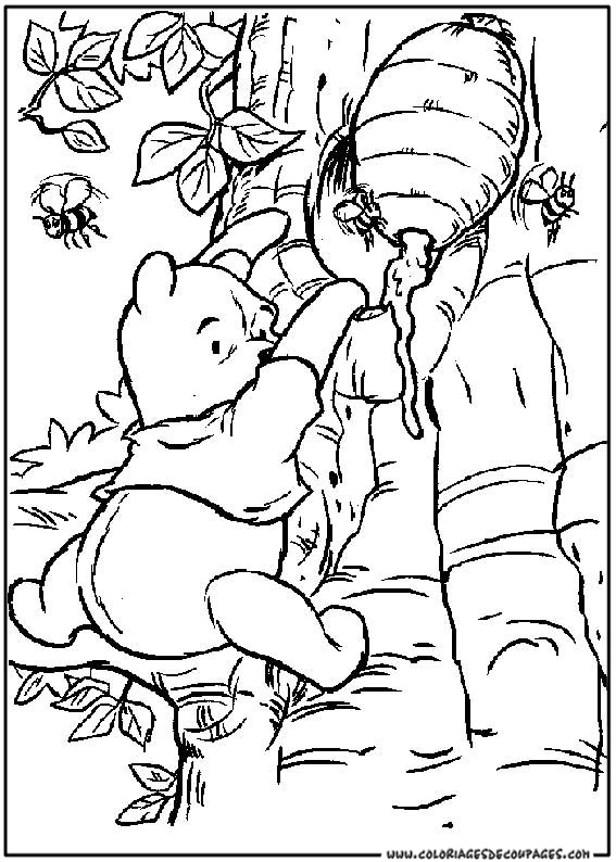 Dessin à colorier: Winnie l'Ourson (Films d'animation) #28722 - Coloriages à Imprimer Gratuits