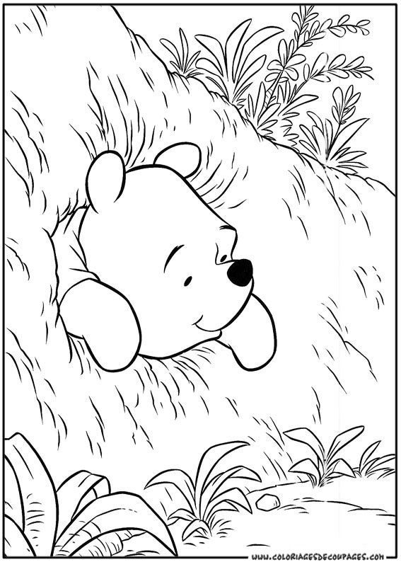 Dessin à colorier: Winnie l'Ourson (Films d'animation) #28731 - Coloriages à Imprimer Gratuits