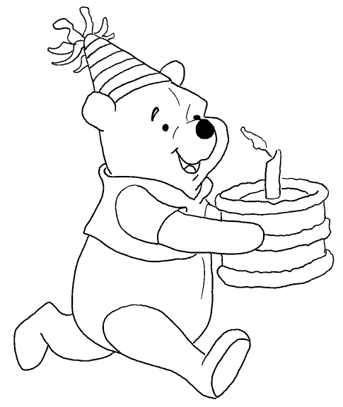 Dessin à colorier: Winnie l'Ourson (Films d'animation) #28734 - Coloriages à Imprimer Gratuits