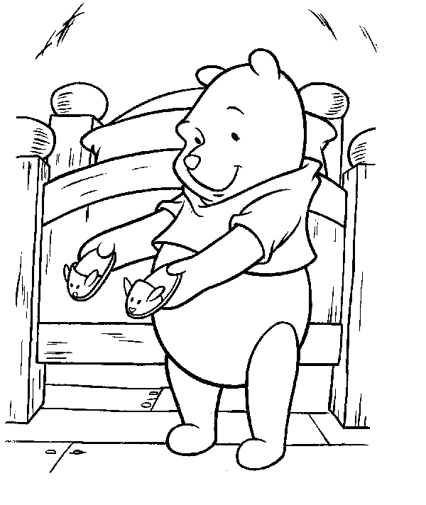 Dessin à colorier: Winnie l'Ourson (Films d'animation) #28738 - Coloriages à Imprimer Gratuits