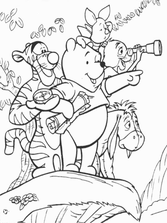 Dessin à colorier: Winnie l'Ourson (Films d'animation) #28740 - Coloriages à Imprimer Gratuits
