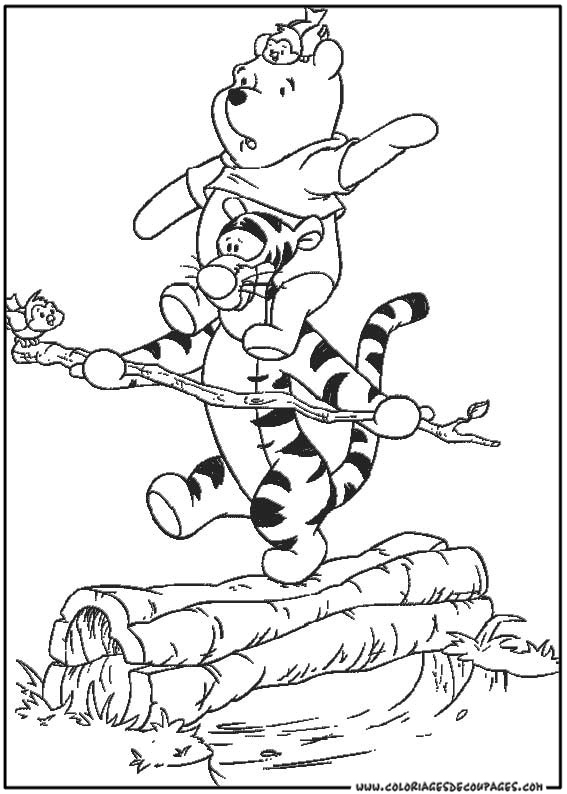 Dessin à colorier: Winnie l'Ourson (Films d'animation) #28742 - Coloriages à Imprimer Gratuits