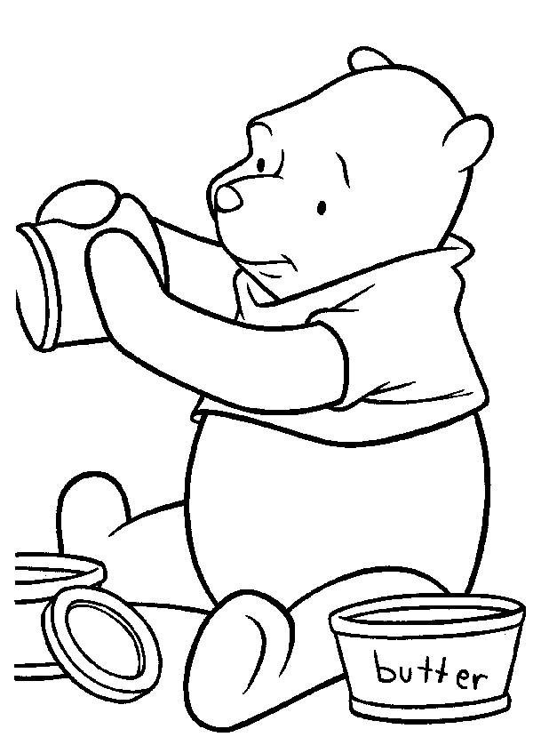 Dessin à colorier: Winnie l'Ourson (Films d'animation) #28748 - Coloriages à Imprimer Gratuits