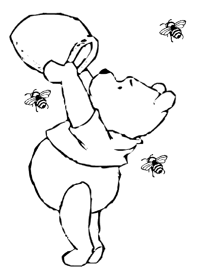 Dessin à colorier: Winnie l'Ourson (Films d'animation) #28760 - Coloriages à Imprimer Gratuits