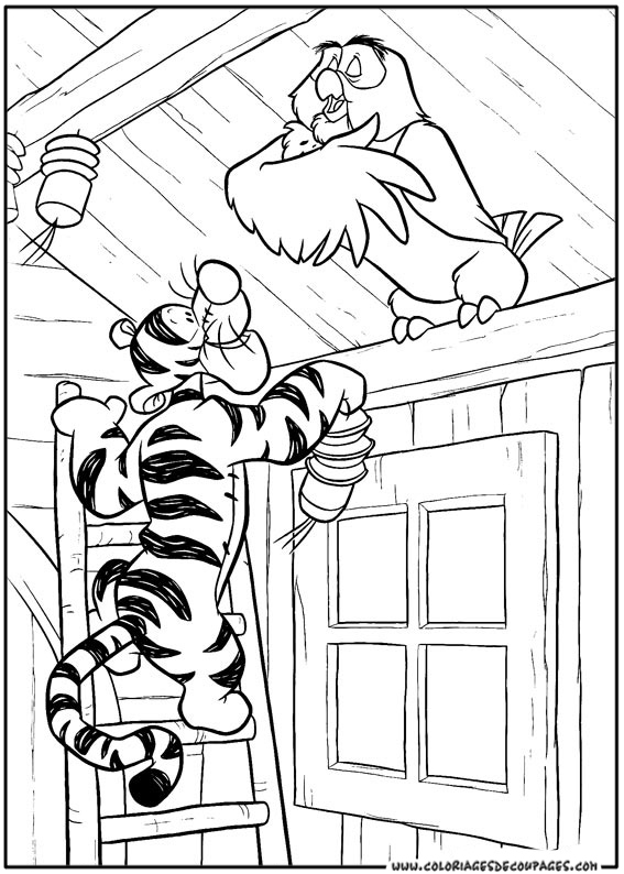 Dessin à colorier: Winnie l'Ourson (Films d'animation) #28766 - Coloriages à Imprimer Gratuits