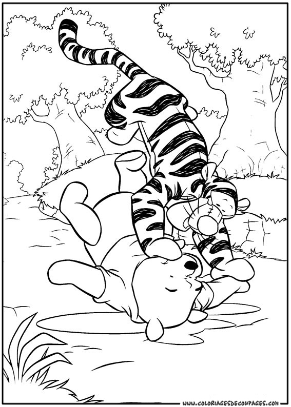 Dessin à colorier: Winnie l'Ourson (Films d'animation) #28776 - Coloriages à Imprimer Gratuits