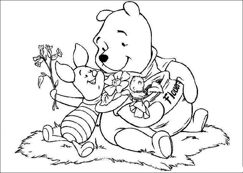 Dessin à colorier: Winnie l'Ourson (Films d'animation) #28797 - Coloriages à Imprimer Gratuits