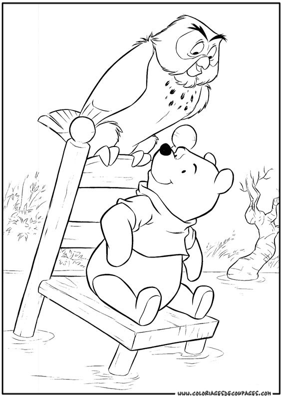 Dessin à colorier: Winnie l'Ourson (Films d'animation) #28803 - Coloriages à Imprimer Gratuits