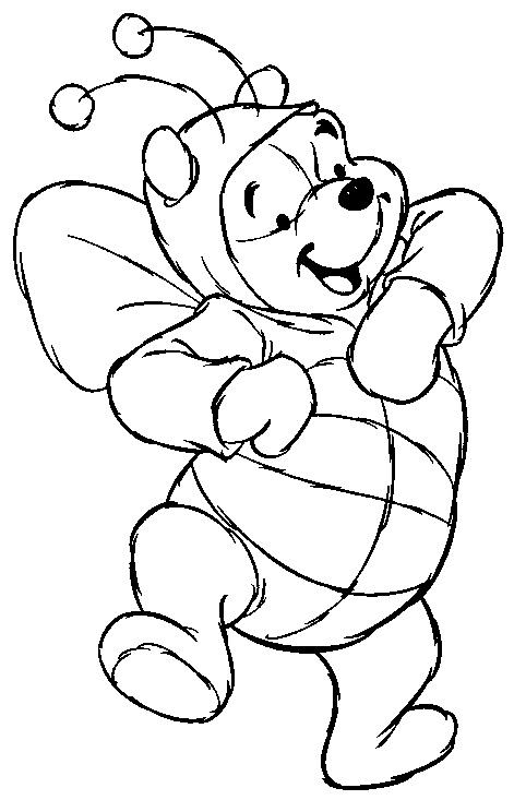 Dessin à colorier: Winnie l'Ourson (Films d'animation) #28806 - Coloriages à Imprimer Gratuits