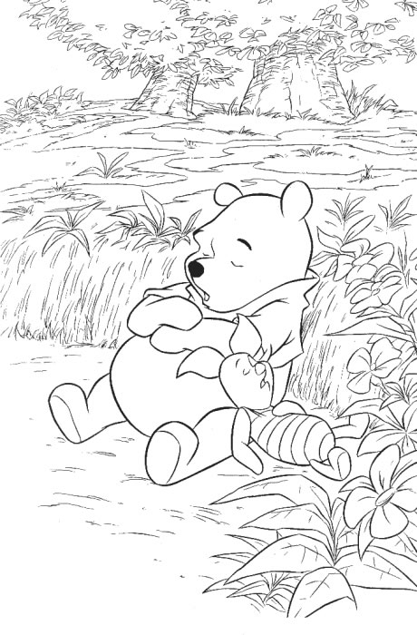 Dessin à colorier: Winnie l'Ourson (Films d'animation) #28824 - Coloriages à Imprimer Gratuits