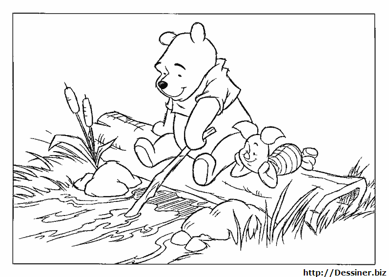 Dessin à colorier: Winnie l'Ourson (Films d'animation) #28829 - Coloriages à Imprimer Gratuits