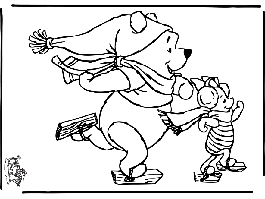 Dessin à colorier: Winnie l'Ourson (Films d'animation) #28861 - Coloriages à Imprimer Gratuits