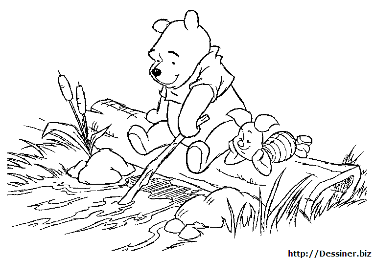 Dessin à colorier: Winnie l'Ourson (Films d'animation) #28905 - Coloriages à Imprimer Gratuits