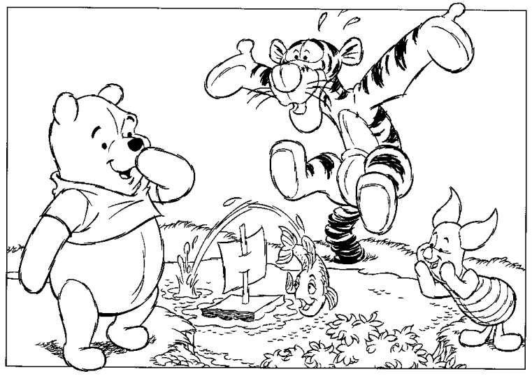 Dessin à colorier: Winnie l'Ourson (Films d'animation) #28928 - Coloriages à Imprimer Gratuits