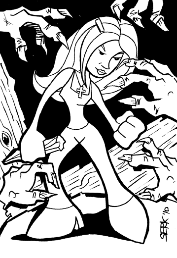 Dessin à colorier: Buffy contre les vampires (Films et Séries TV) #152696 - Coloriages à Imprimer Gratuits