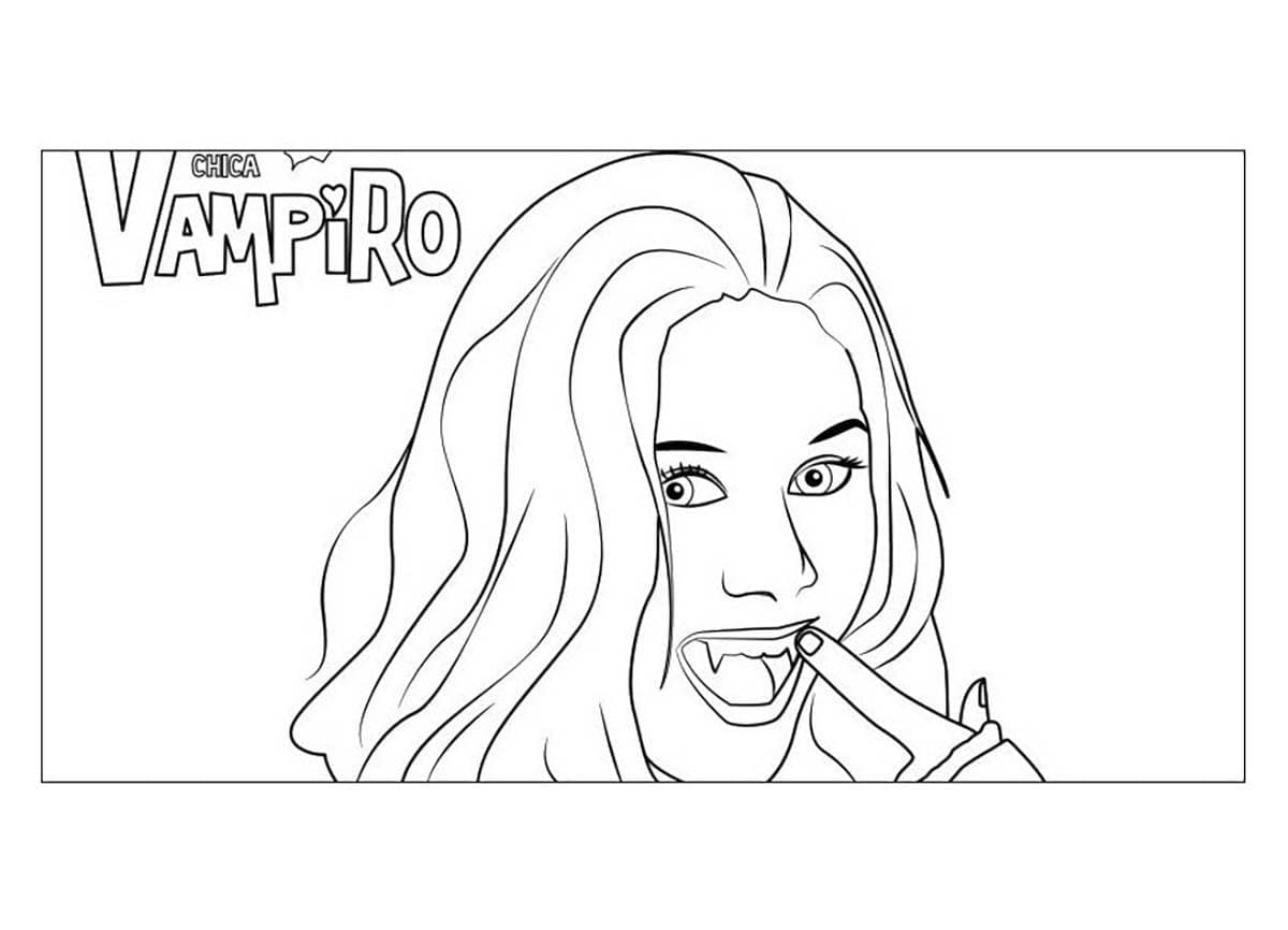 Joli coloriage Chica Vampiro #204474 de la collection Films et Séries TV, prêt à imprimer pour petits et grands