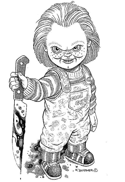 Coloriage gratuit Chucky #204096 de la collection Films et Séries TV à imprimer