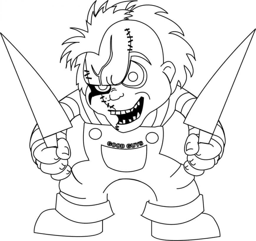 Coloriage gratuit Chucky #204097 de la collection Films et Séries TV à imprimer