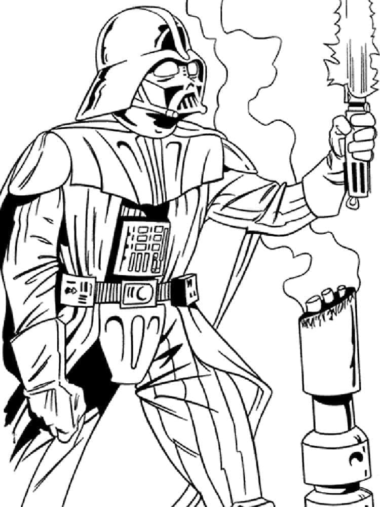 Coloriage gratuit pour enfants et adultes Dark Vador #211643, collection Films et Séries TV