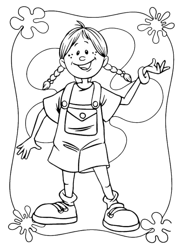 Dessin Fifi Brindacier #208354 à colorier de la série Films et Séries TV, gratuit à télécharger et imprimer