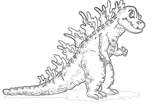 Page de coloriage Godzilla #173079, collection Films et Séries TV, à imprimer et colorier