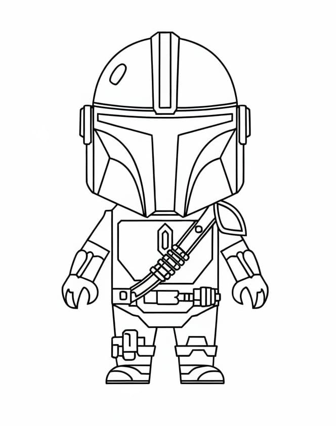 Dessin à colorier Mandalorian #222045 issu de la collection Films et Séries TV, prêt à imprimer