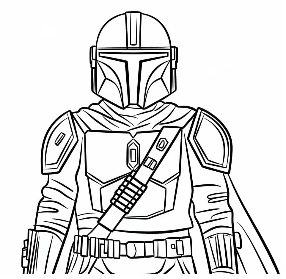 Coloriage gratuit Mandalorian #222049 de la collection Films et Séries TV à imprimer